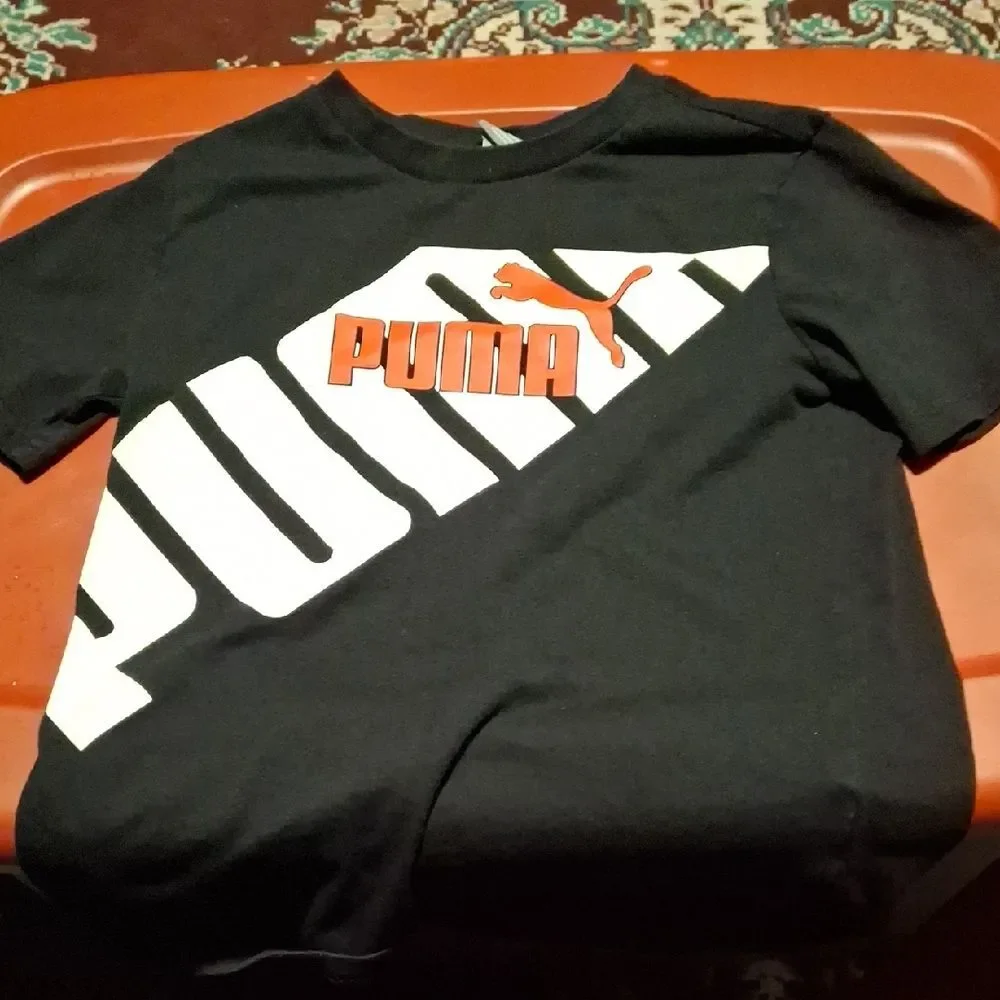 Puma Kids Tee with Red and White Logo (Chi120)